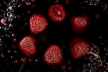 Image showing boiled strawberries and currants 