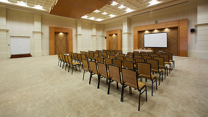 Image showing Empty interior of conference hall.