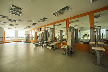 Image showing Gym with special equipment, empty, horizontal