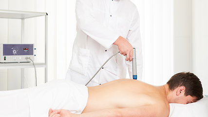 Image showing Shock wave therapy. The magnetic field, rehabilitation.