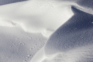 Image showing Deep snow drifts