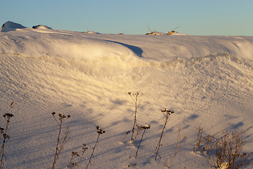 Image showing beautiful form of snowdrifts