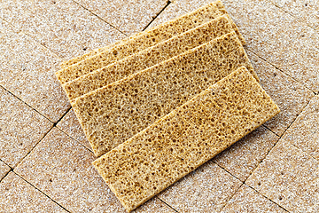 Image showing thin crispy loaves of rye