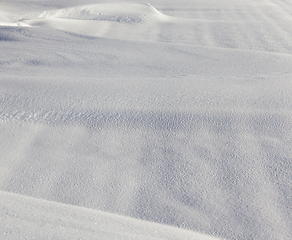 Image showing Snow drifts in winter