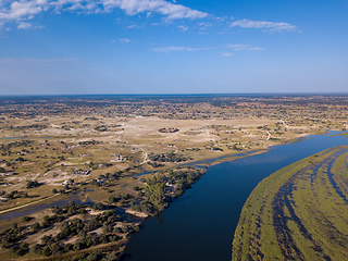 Image showing Okavango delta river in north Namibia, Africa