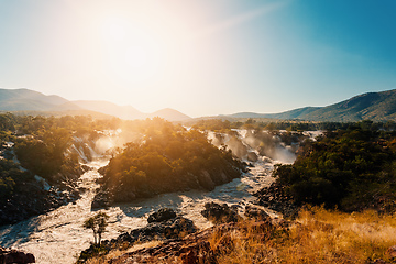 Image showing Epupa Falls on the Kunene River in Namibia