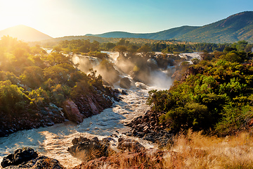 Image showing Epupa Falls on the Kunene River in Namibia