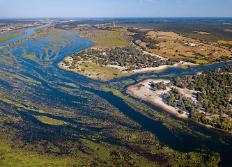 Image showing Okavango delta river in north Namibia, Africa