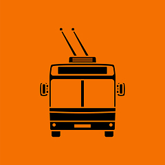 Image showing Trolleybus icon front view