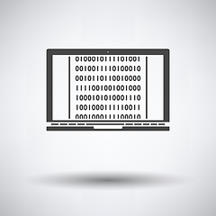 Image showing Laptop With Binary Code Icon