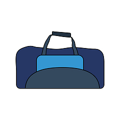 Image showing Flat design icon of Fitness bag