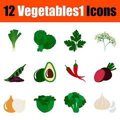 Image showing Set of Vegetables Icons