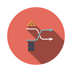 Image showing Gold and oil comparison chart icon