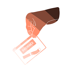 Image showing Hand Holding Evidence Pocket Icon