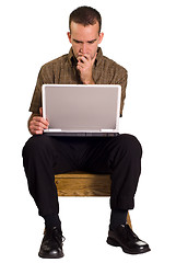 Image showing Man Using Computer