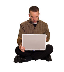 Image showing Man Working On Laptop