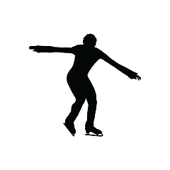 Image showing Figure skate man silhouette