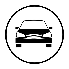 Image showing Sedan car icon front view