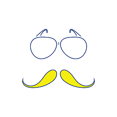 Image showing Glasses and mustache icon