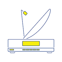 Image showing Satellite receiver with antenna icon