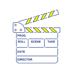 Image showing Movie clap board icon