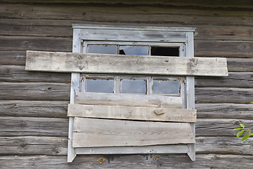 Image showing abandoned and unfinished wooden house