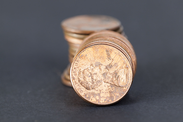 Image showing a pile of American cents