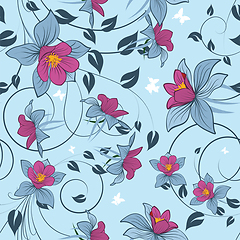 Image showing Seamless floral pattern