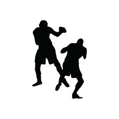 Image showing Boxing silhouette