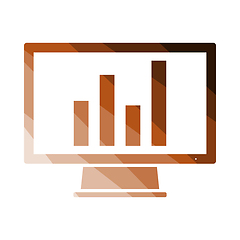 Image showing Monitor With Analytics Diagram Icon