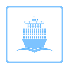 Image showing Container Ship Icon Front View