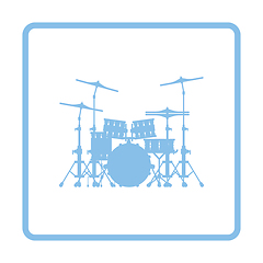 Image showing Drum set icon