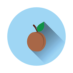 Image showing Flat design icon of Peach