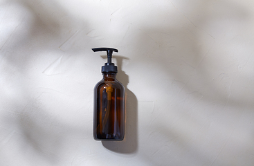 Image showing bottle of shower gel or liquid soap with dispenser