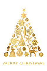 Image showing Merry Christmas Tree Shape Abstract Concept 