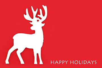 Image showing Christmas Eve Reindeer Happy Holidays Festive Design 