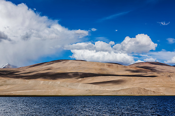 Image showing Lake Tso Moriri in Himalayas. Ladakh, Inda