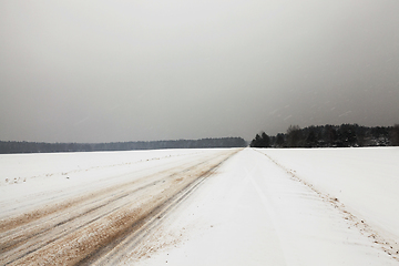 Image showing Road under the snow