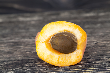 Image showing broken ripe apricot