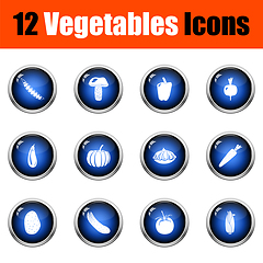 Image showing Vegetables Icon Set