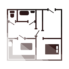 Image showing Icon Of Apartment Plan