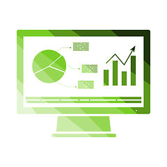 Image showing Monitor With Analytics Diagram Icon