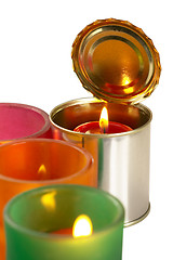 Image showing candle on a tin can
