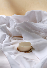 Image showing craft soap on white sheet