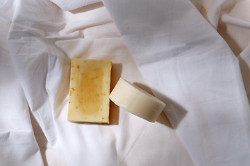 Image showing craft soap on white sheet