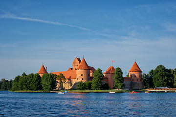 Image showing Trakai Island Castle in lake Galve, Lithuania