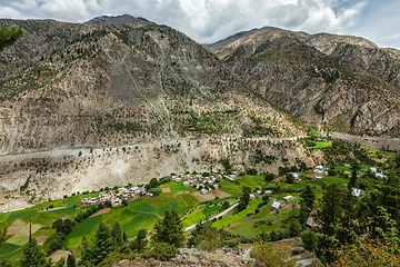 Image showing Lahaul valley in Himalayas. Himachal Pradesh, India