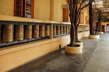 Image showing Buddhist prayer wheels