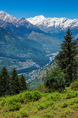 Image showing Spring in Kullu valley in Himalaya mountains. Himachal Pradesh, India