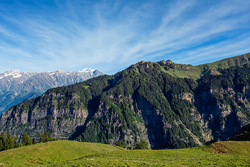 Image showing Spring in Kullu valley in Himalaya mountains. Himachal Pradesh, India